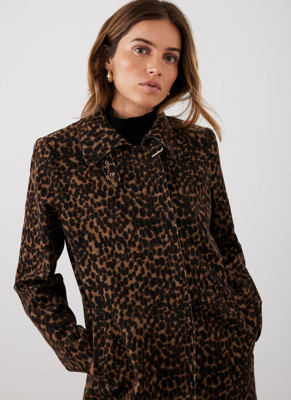 Leopard Print Velvet Coat