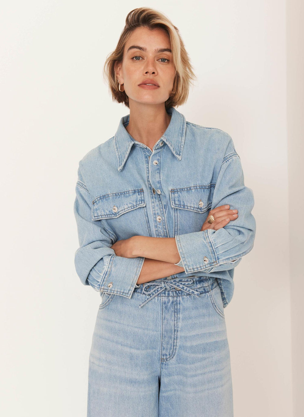 Light Indigo Denim Shirt