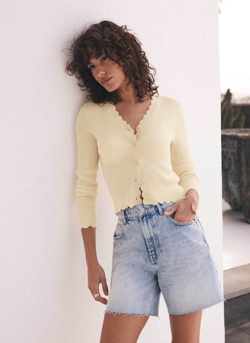 Light Indigo Denim Shorts