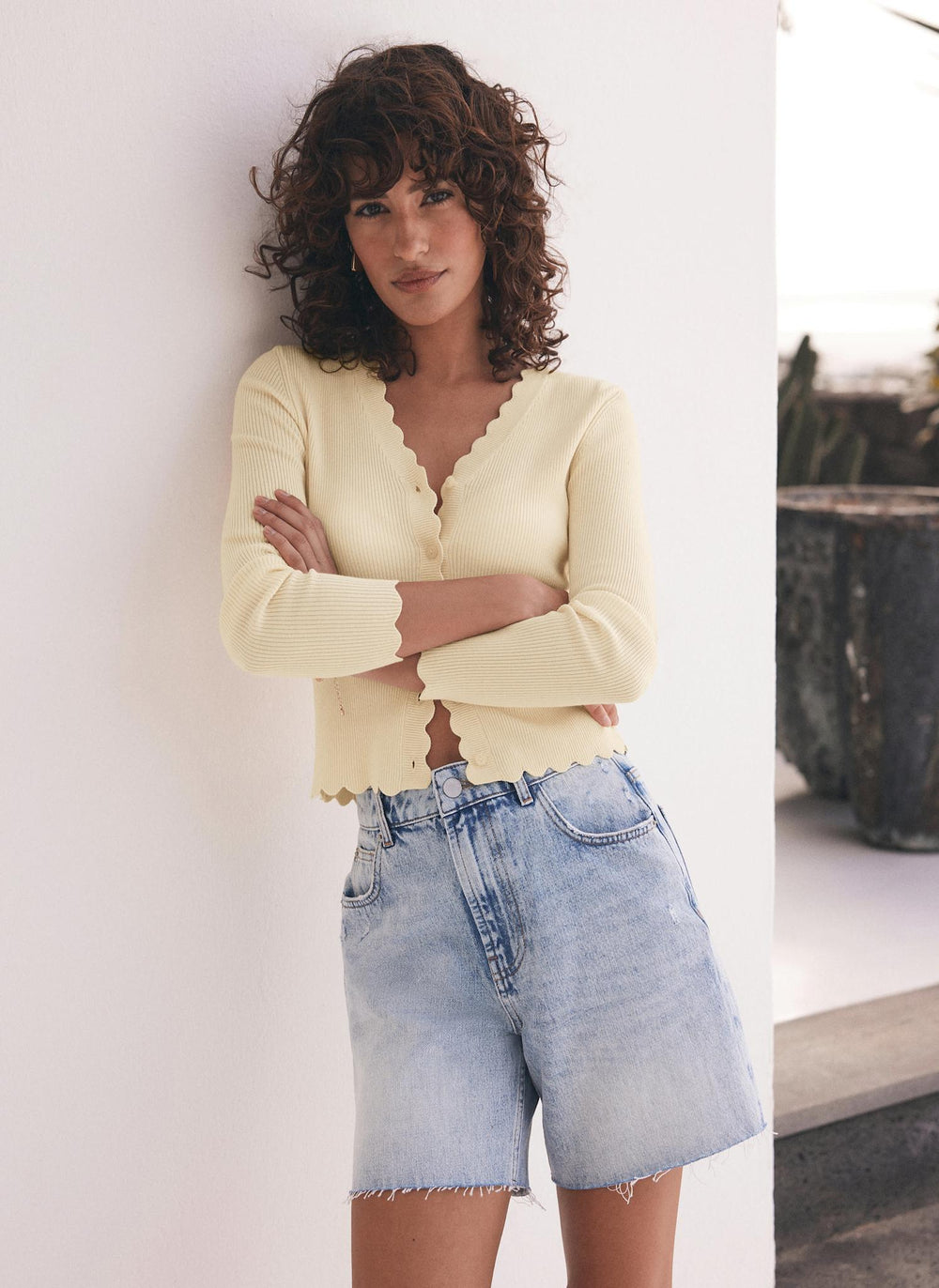 Light Indigo Denim Shorts