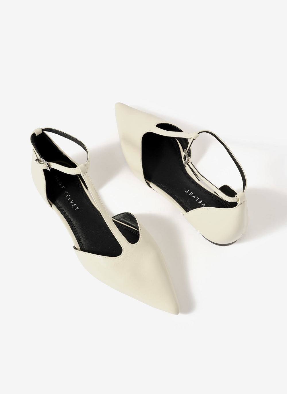 Lila Cream T-Bar Flats