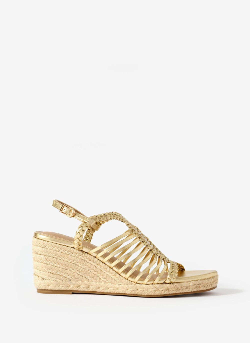 Lizzy Gold Espadrille Wedges