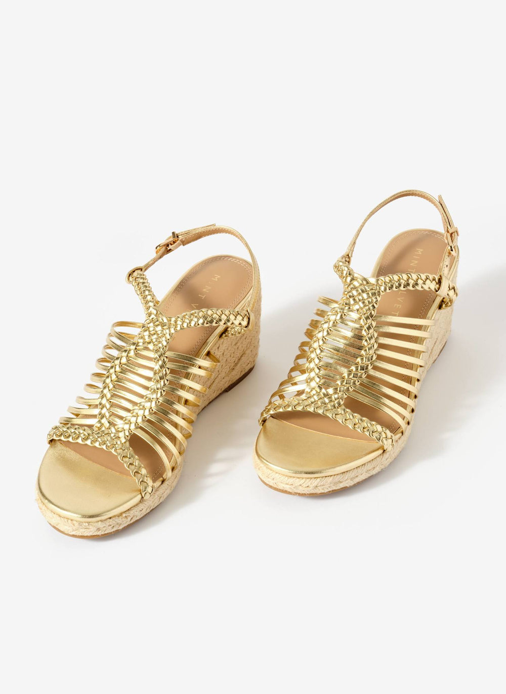 Lizzy Gold Espadrille Wedges