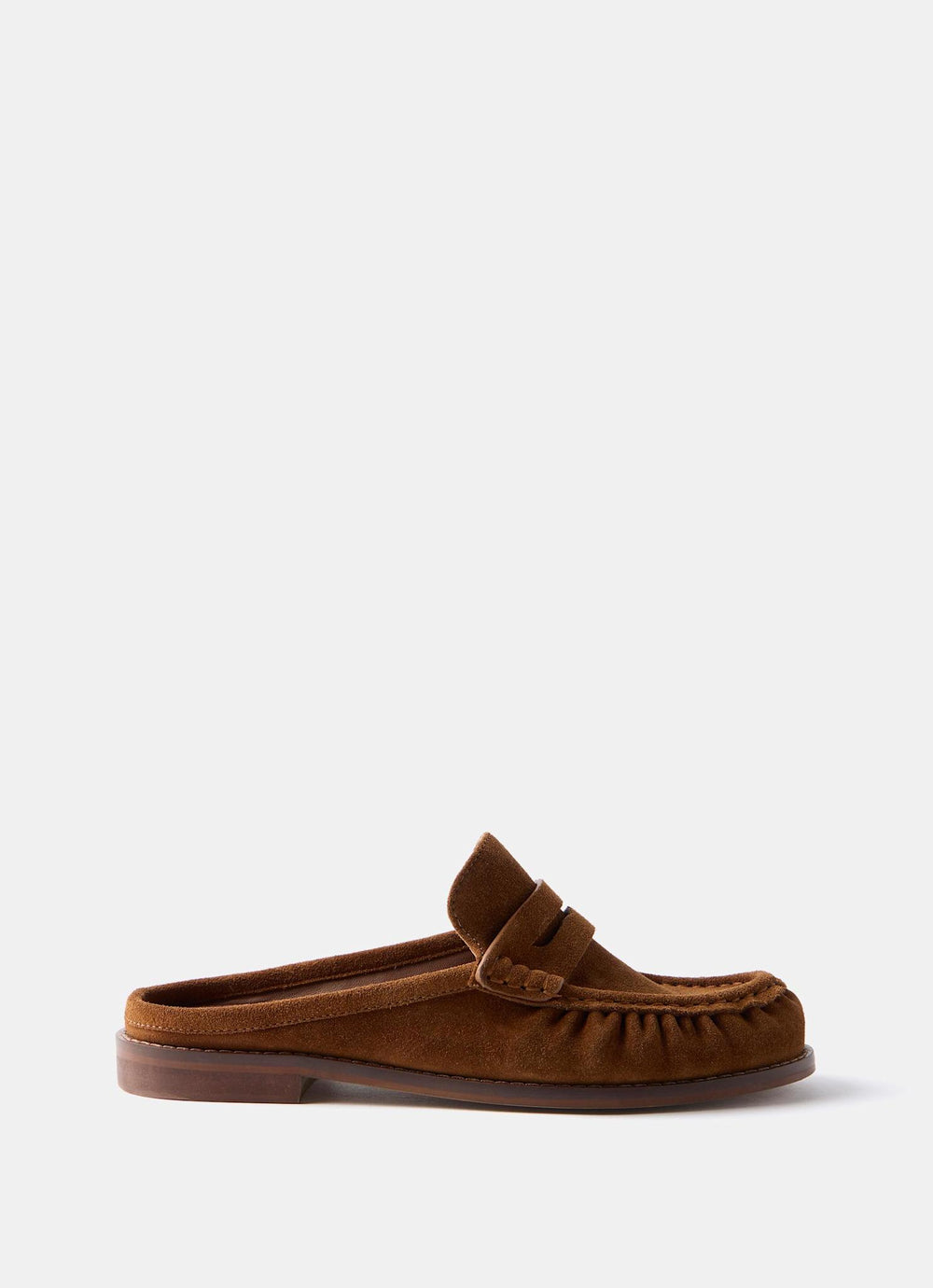 Lyla Tan Suede Backless Loafers