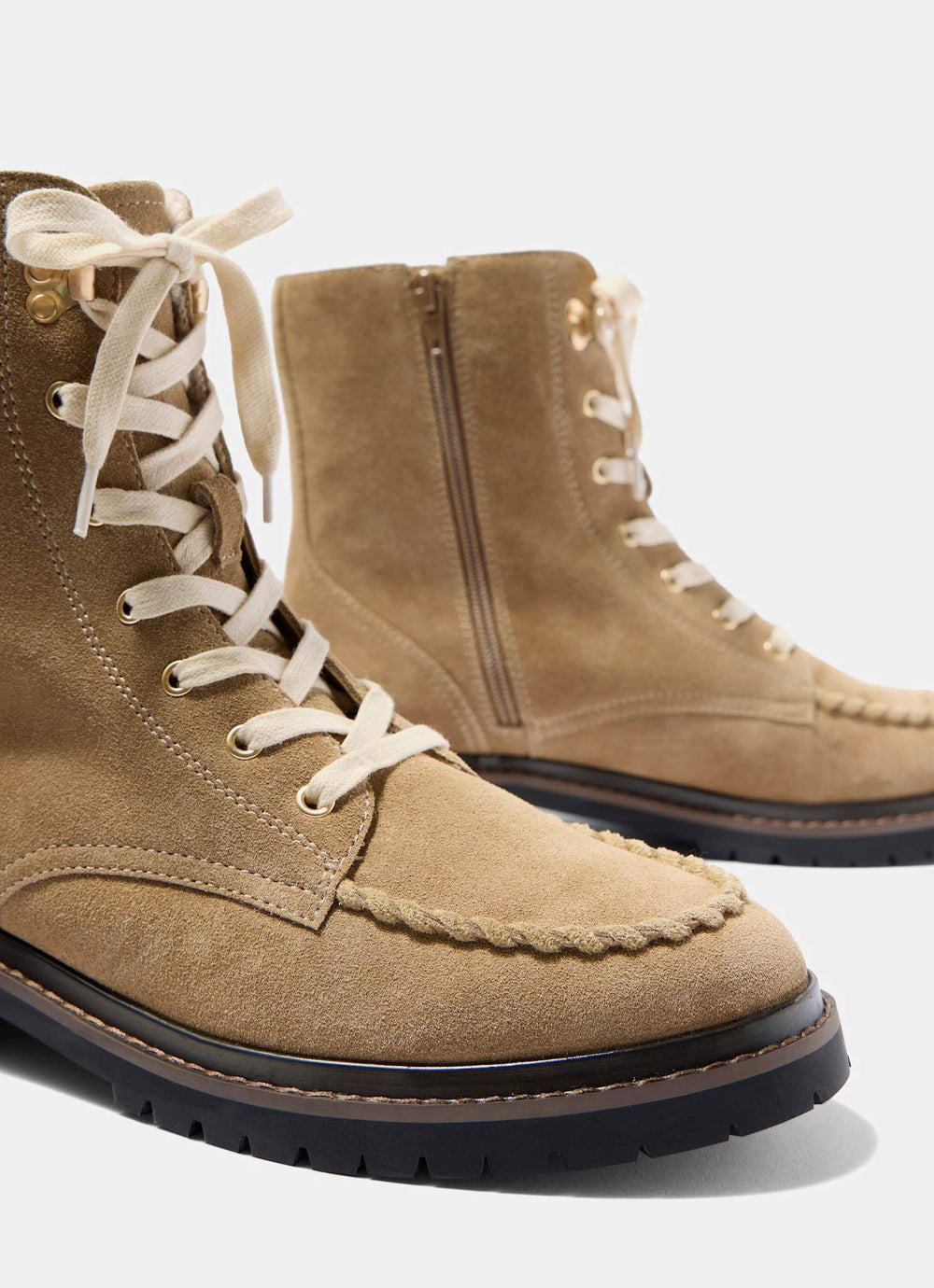 Maddy Neutral Suede Lined Boots