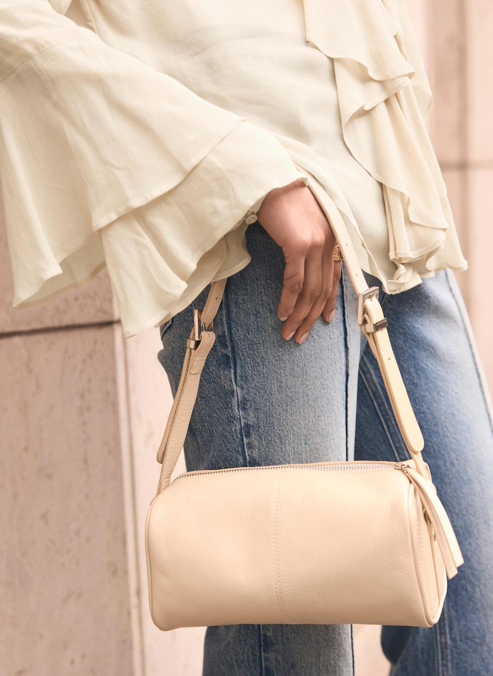 Matilda Butter Yellow Leather Shoulder Bag
