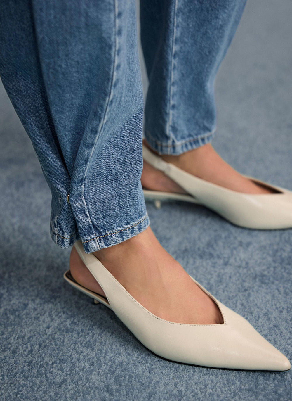 Mid Indigo Balloon Leg Jeans