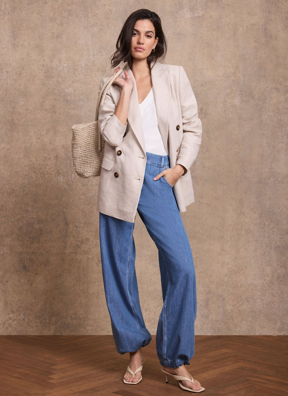 Mid Indigo Balloon Jeans