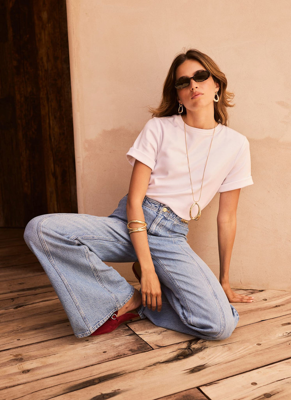 Mid Indigo Flared Jeans