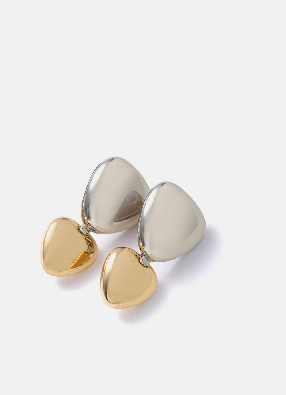 Mixed Metal Drop Earrings