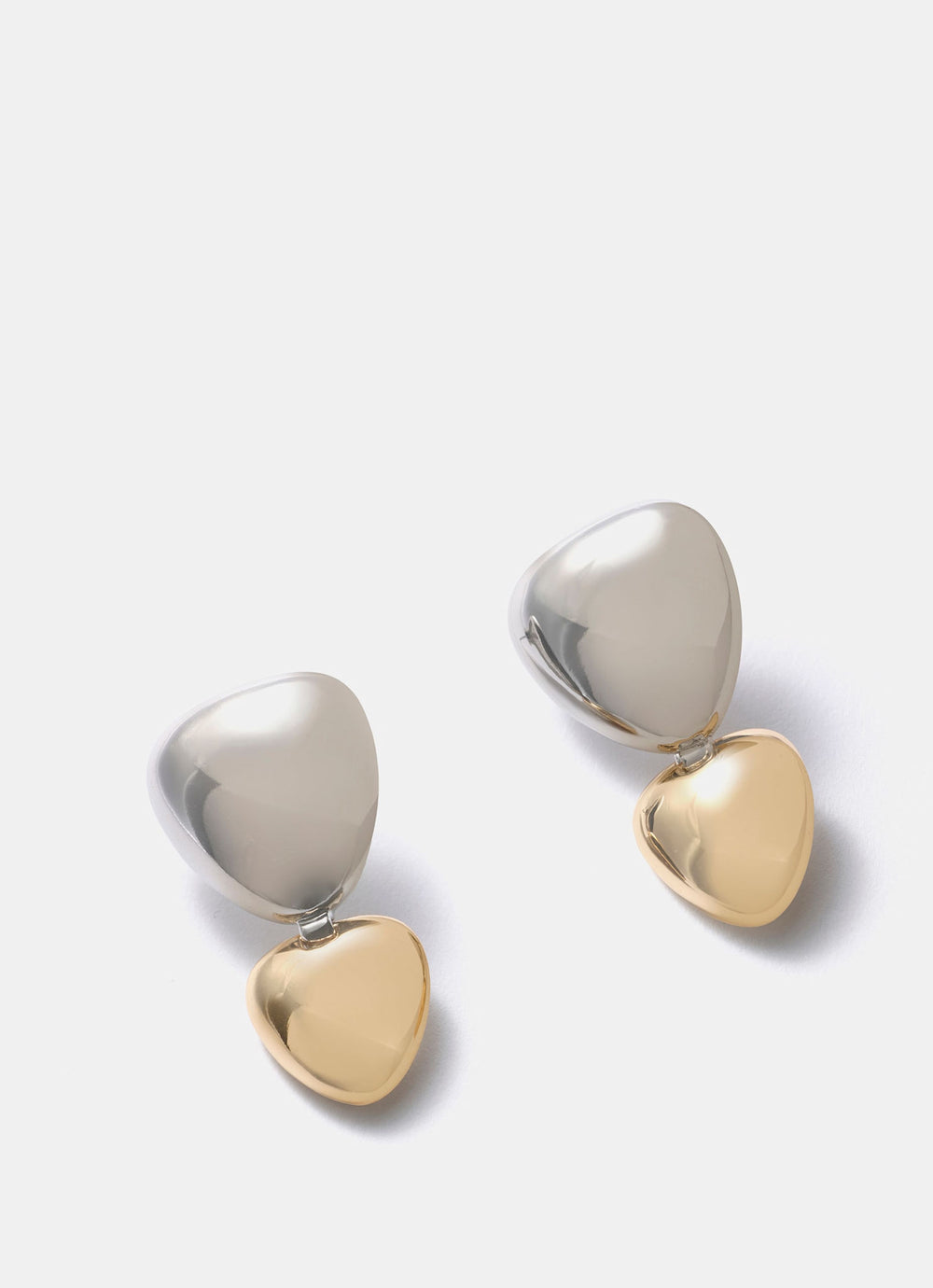 Mixed Metal Drop Earrings
