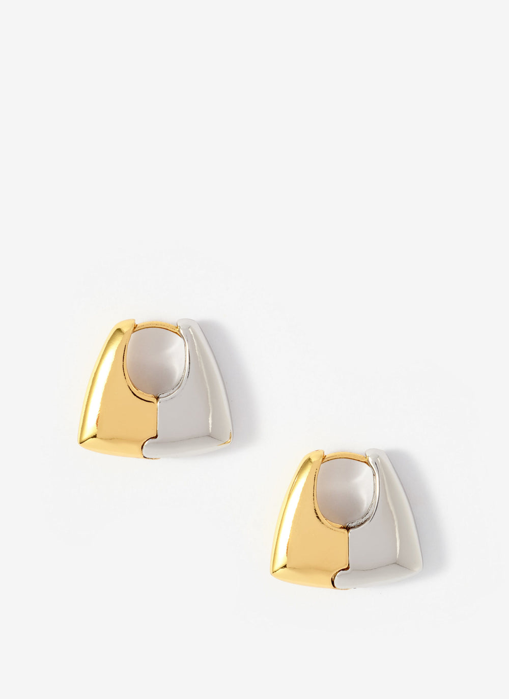 Mixed Metal Hoop Earrings