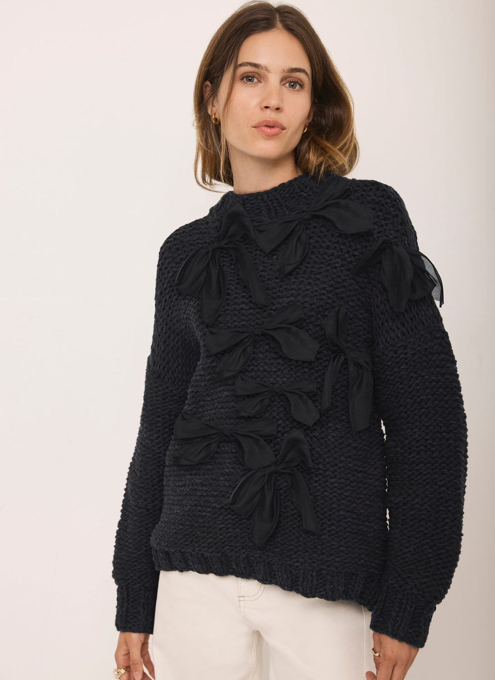 Navy Bow Detail Jumper