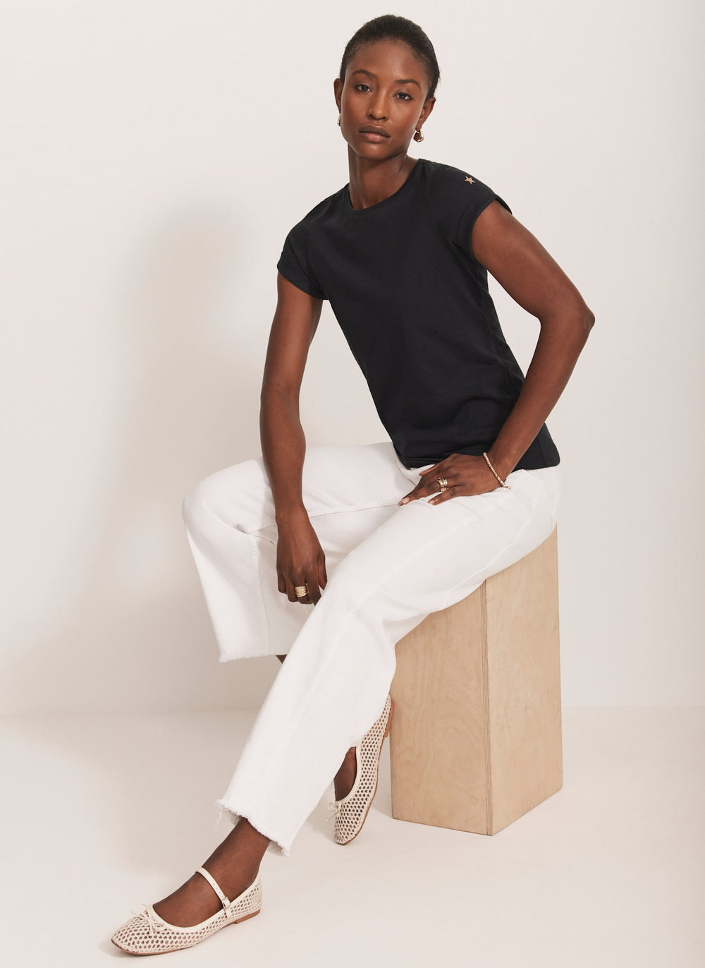 Navy Cotton Star T-Shirt