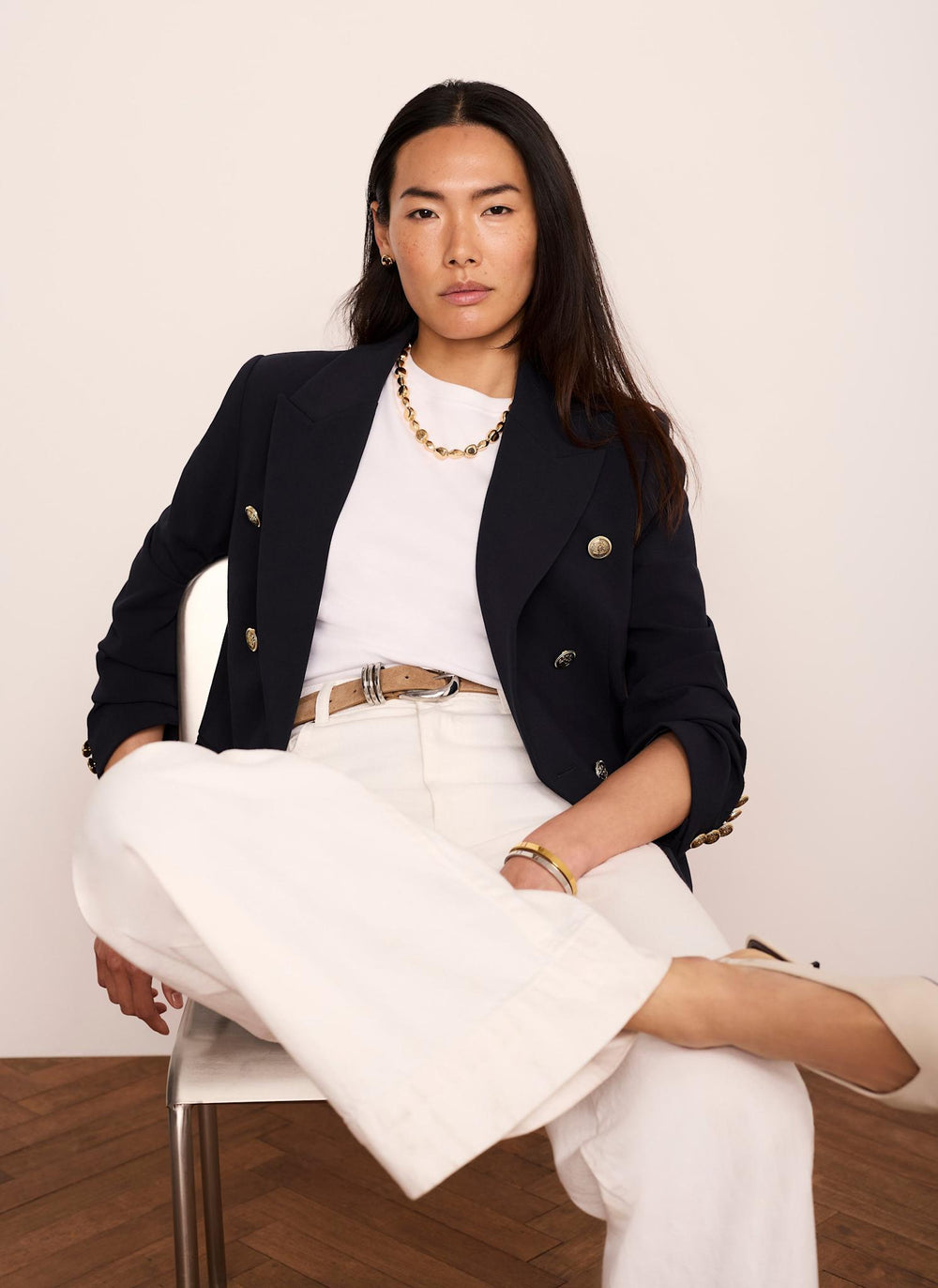 Navy Double Breasted Blazer