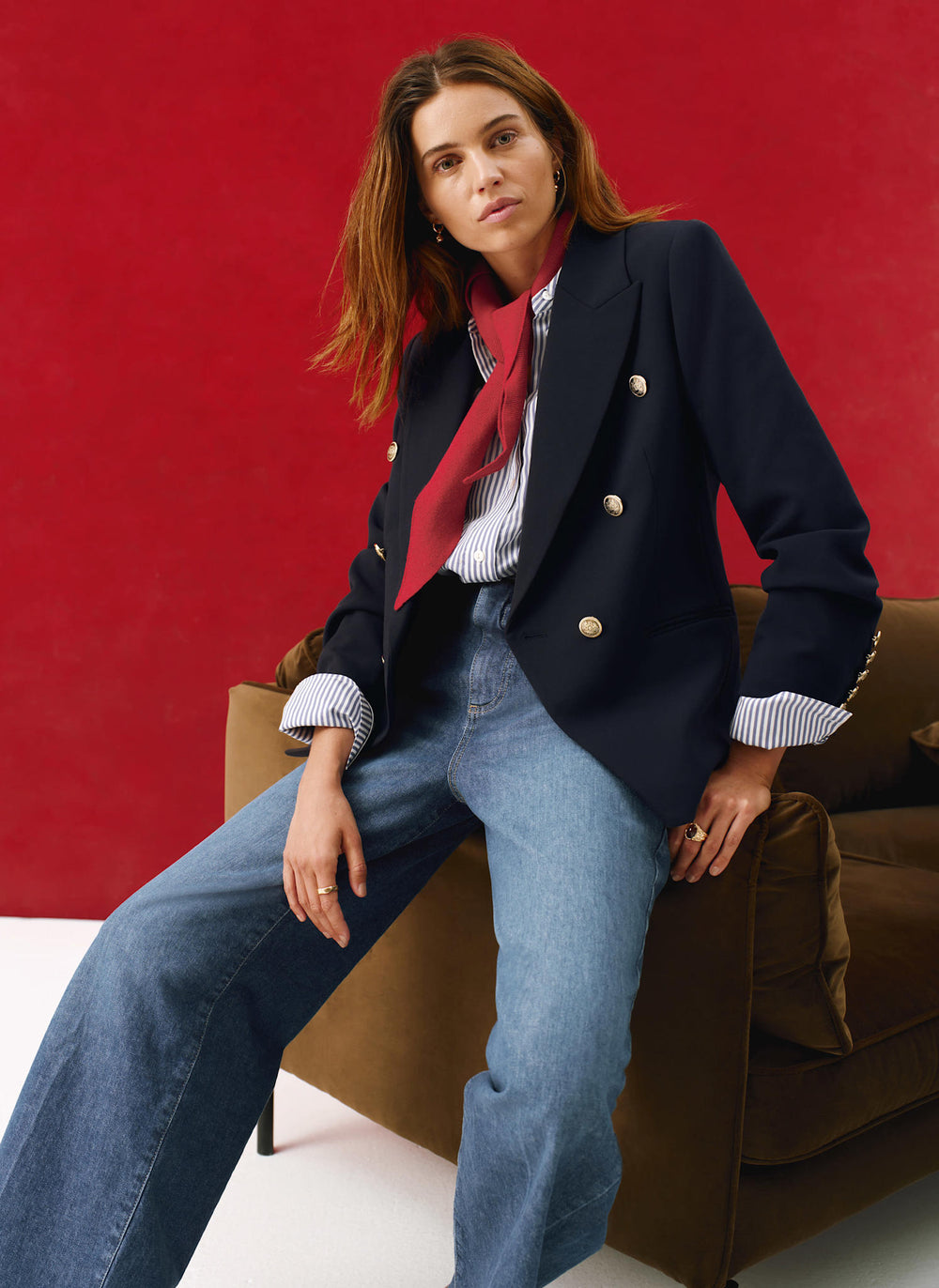 Navy Double Breasted Blazer