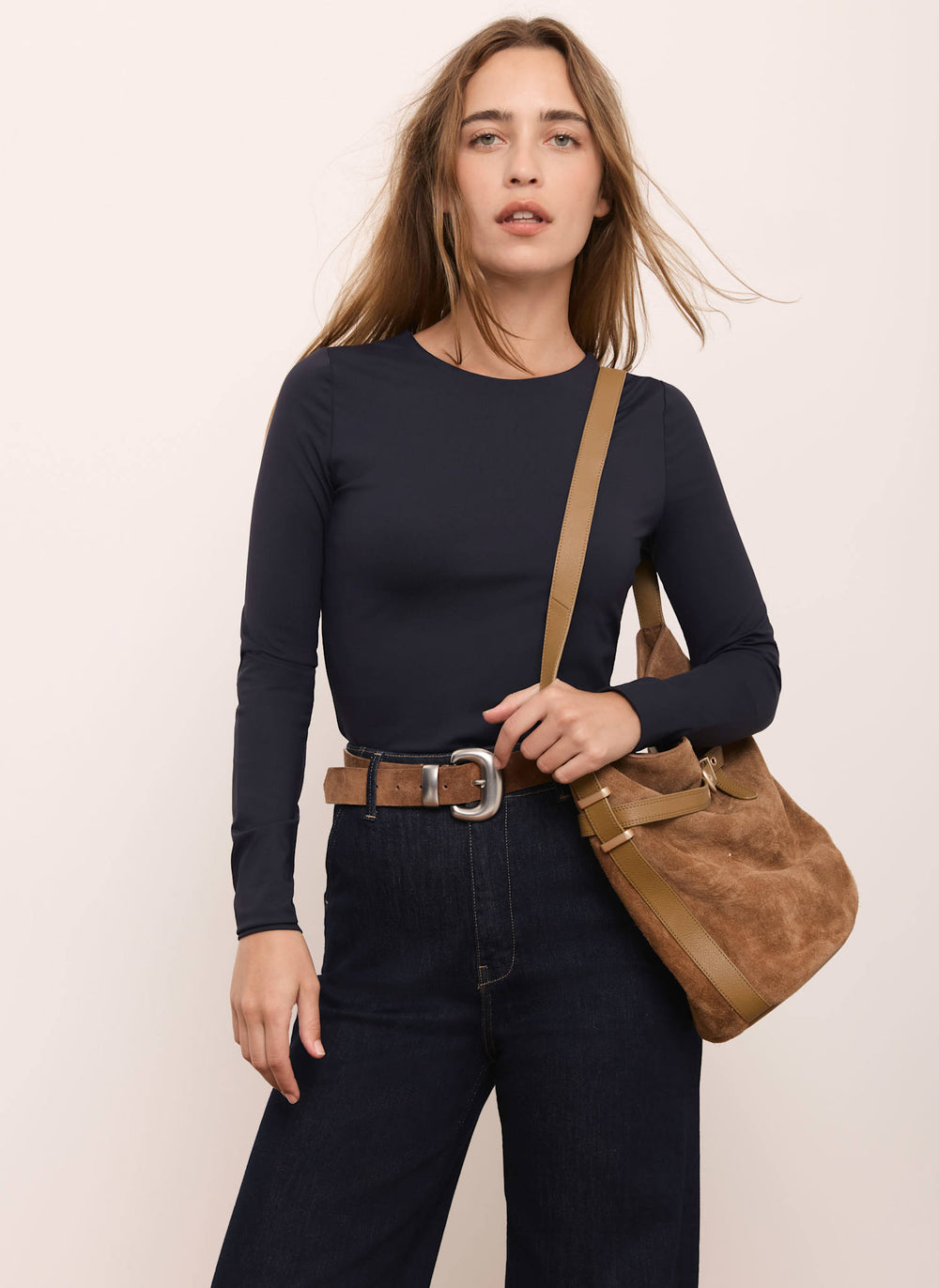 Navy Long Sleeve Top