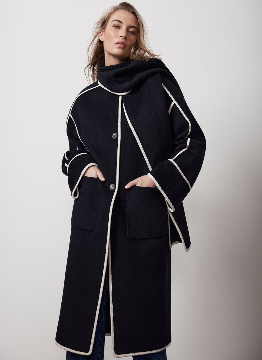 Navy Longline Scarf Coat Mint Velvet navy-longline-scarf-coat-mint-velvet