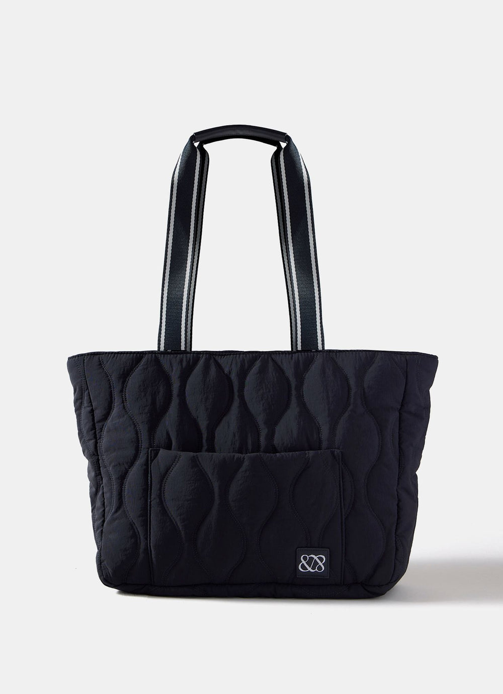 Jamie Navy Quilted Tote Bag