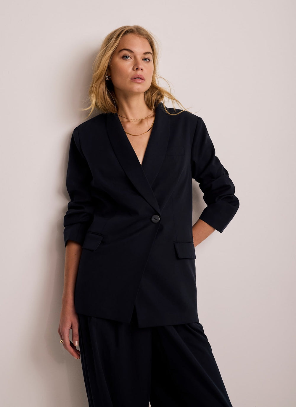 Navy Single Breasted Blazer