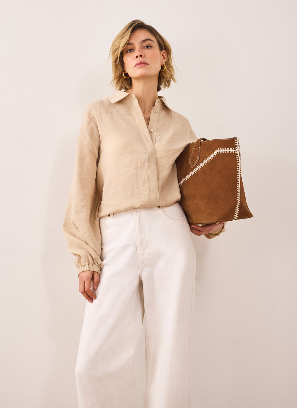 Neutral Long Sleeve Minimalist Shirt