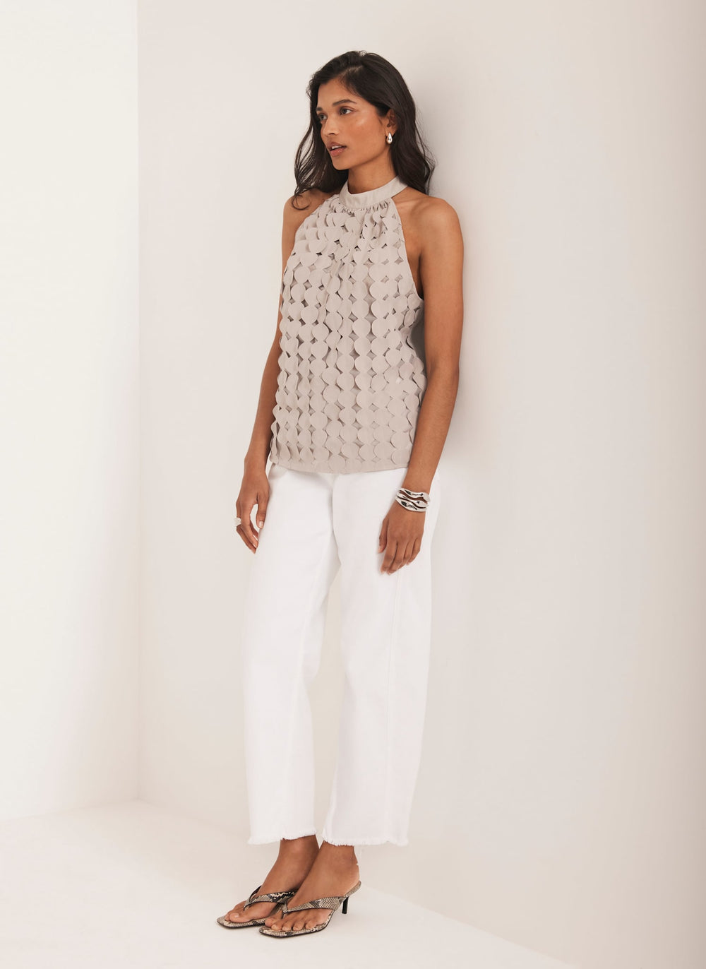 Neutral Disc Halter Top