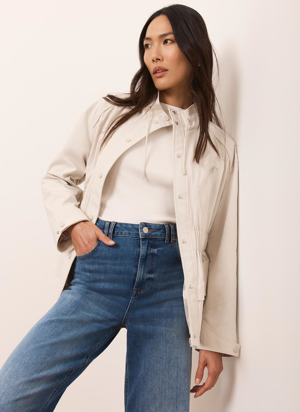 Neutral Drawstring Jacket