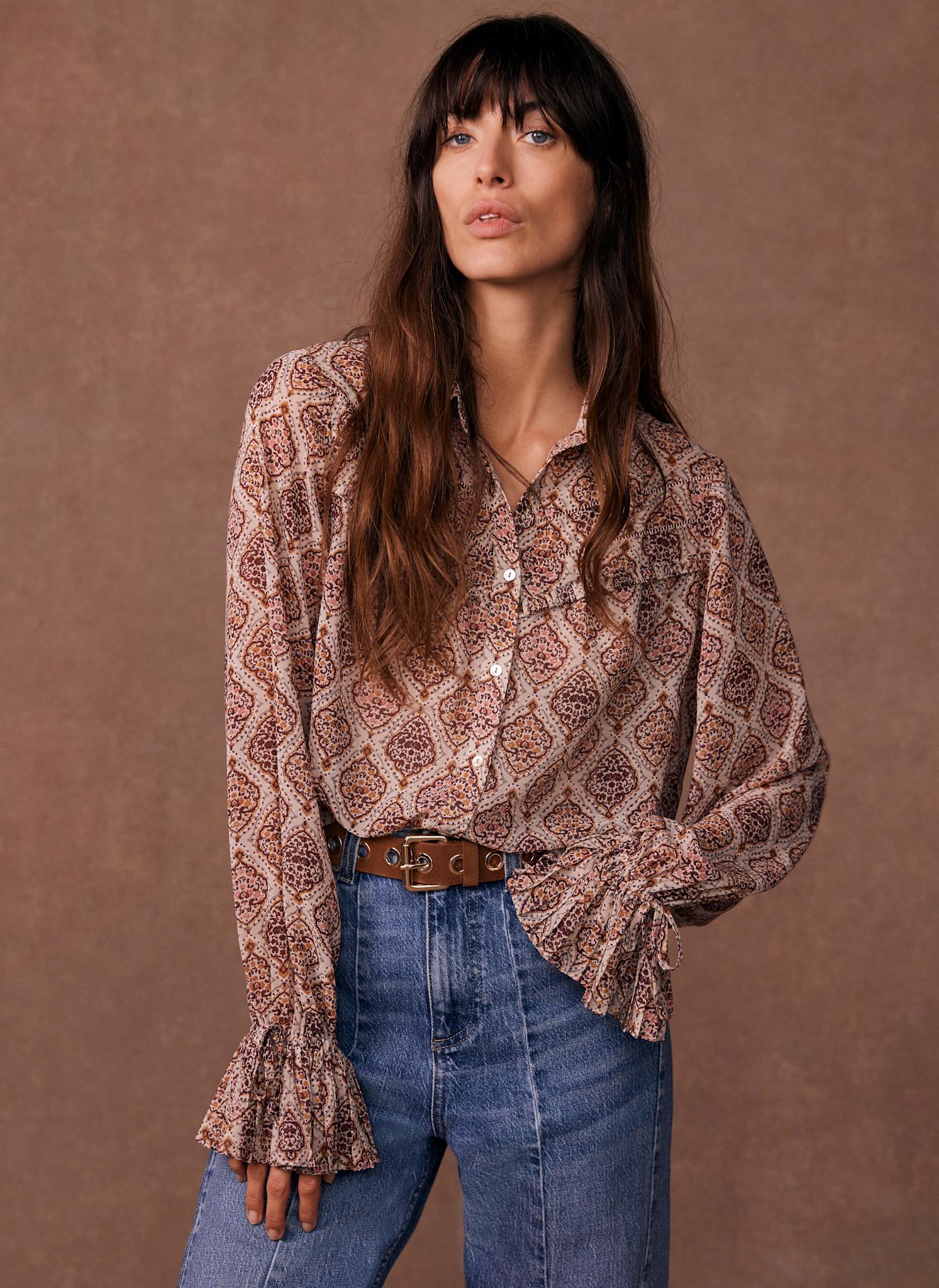mint velvet jacquard boho top