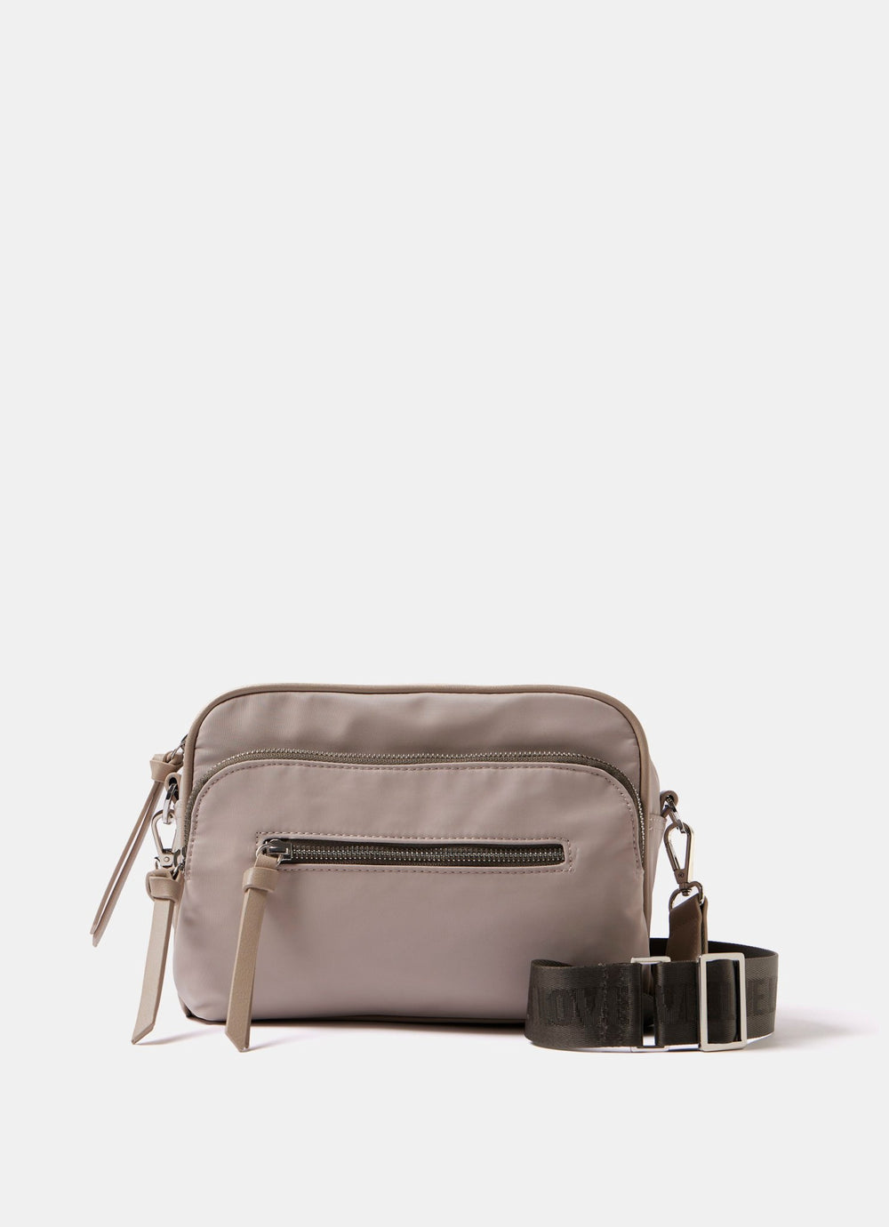 Neutral Nylon Crossbody Bag