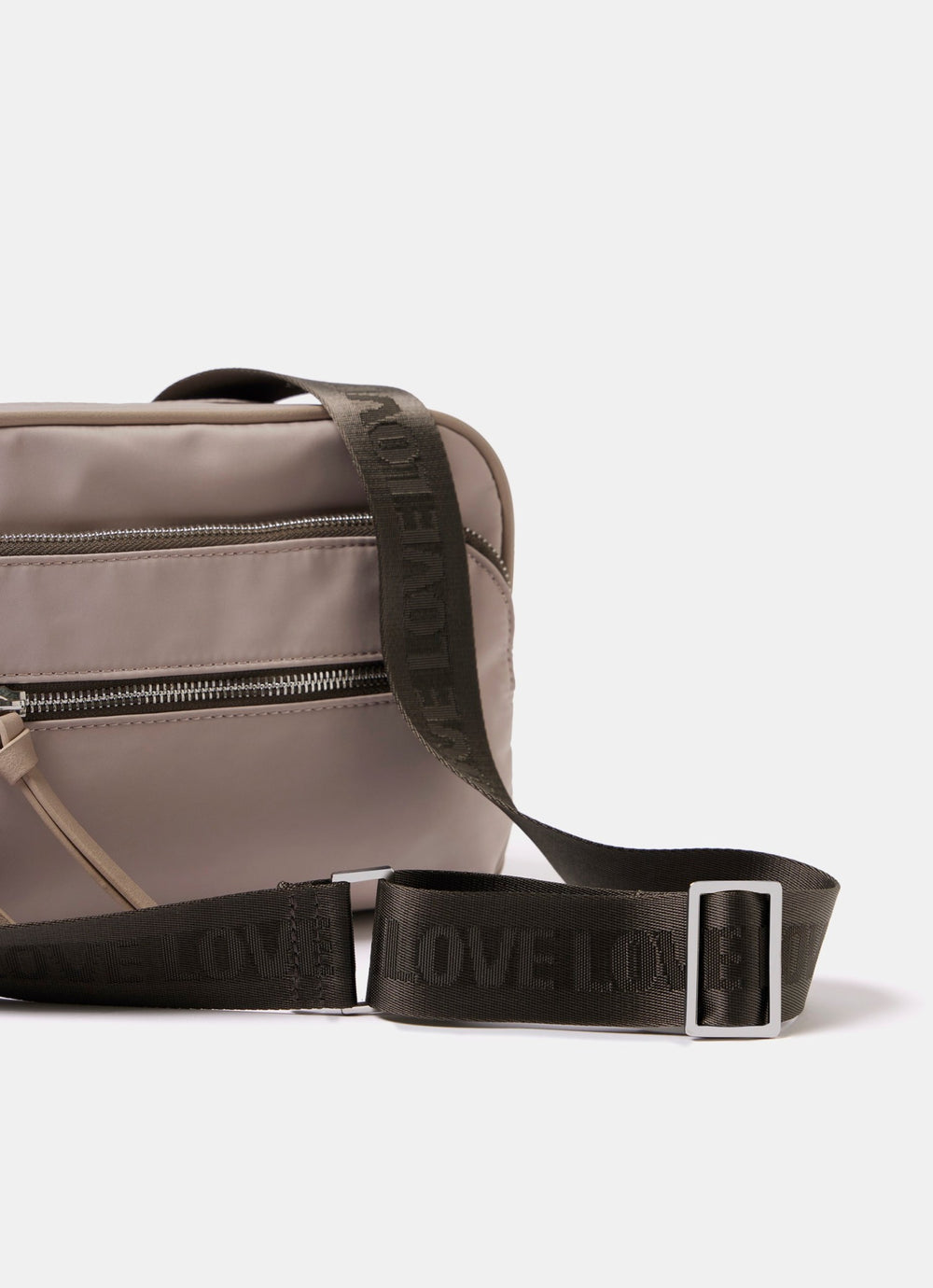 Neutral Nylon Crossbody Bag