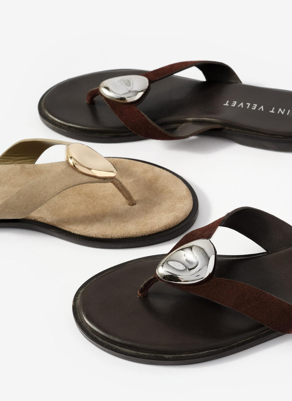 Nova Brown Leather Flip Flop Sandals