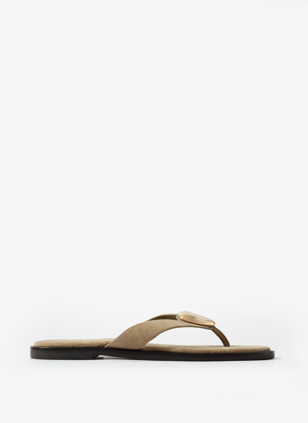 Nova Khaki Suede Flip Flop Sandals