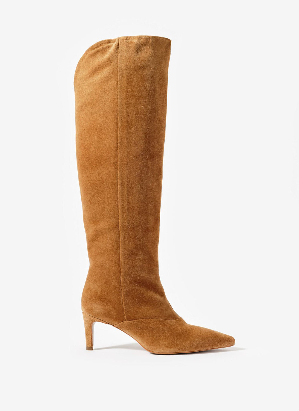 Olivia Tan Suede Knee High Boots