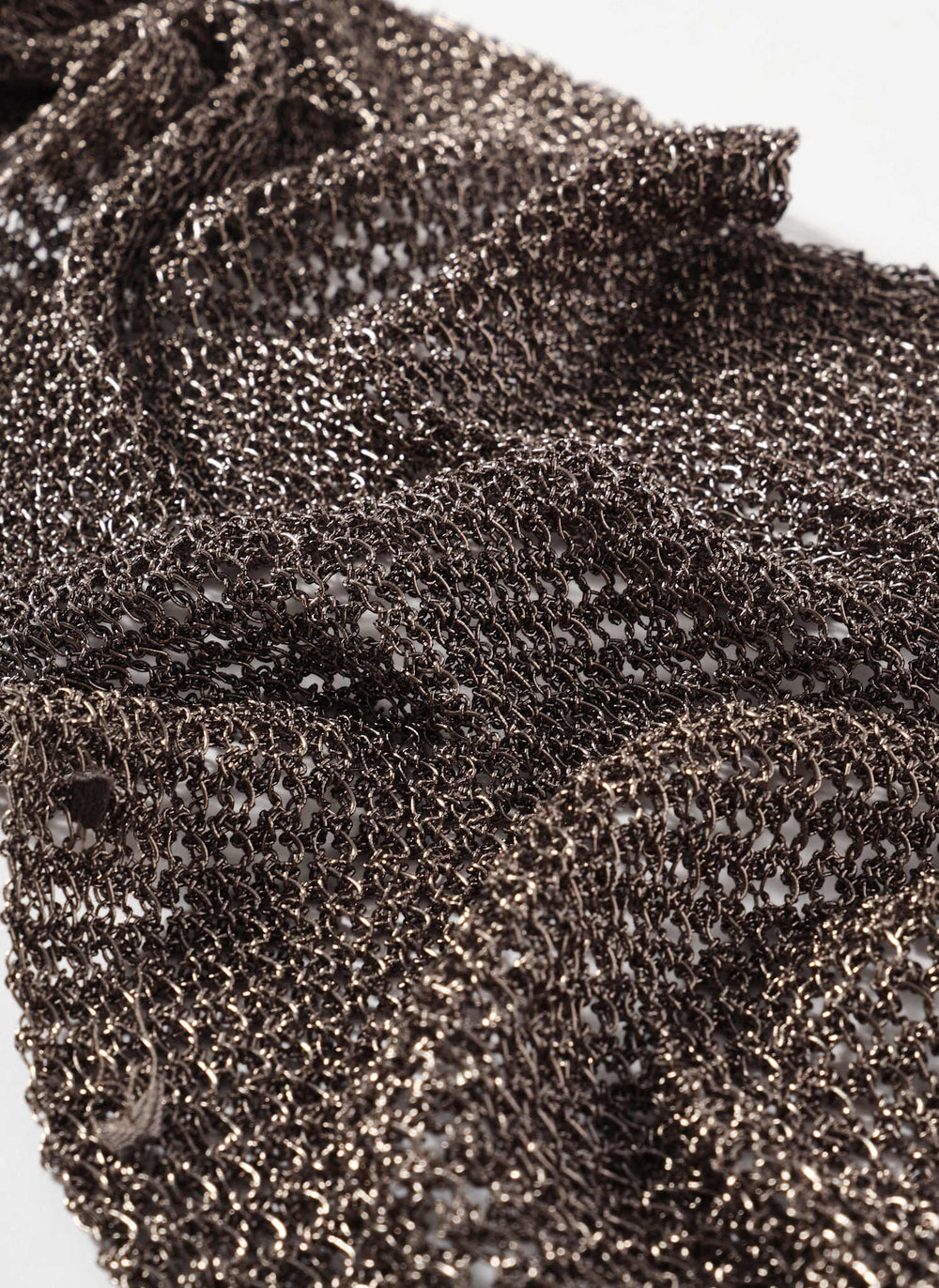 Dark Silver Metallic Triangle Neck Scarf
