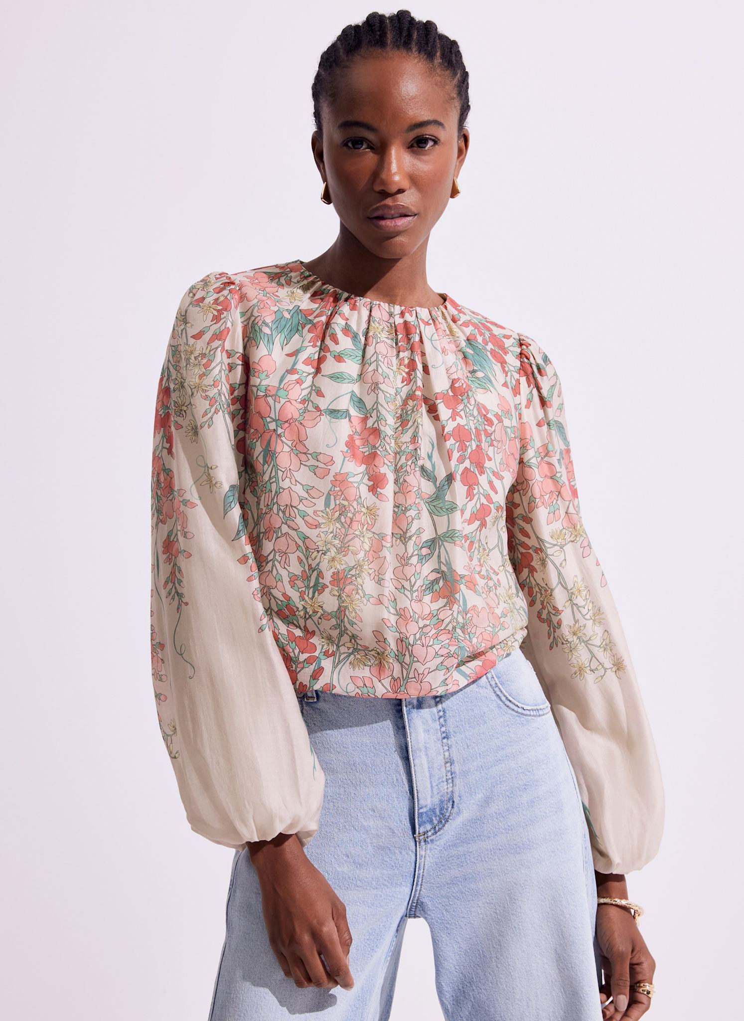 Pink Floral Print Top – Mint Velvet