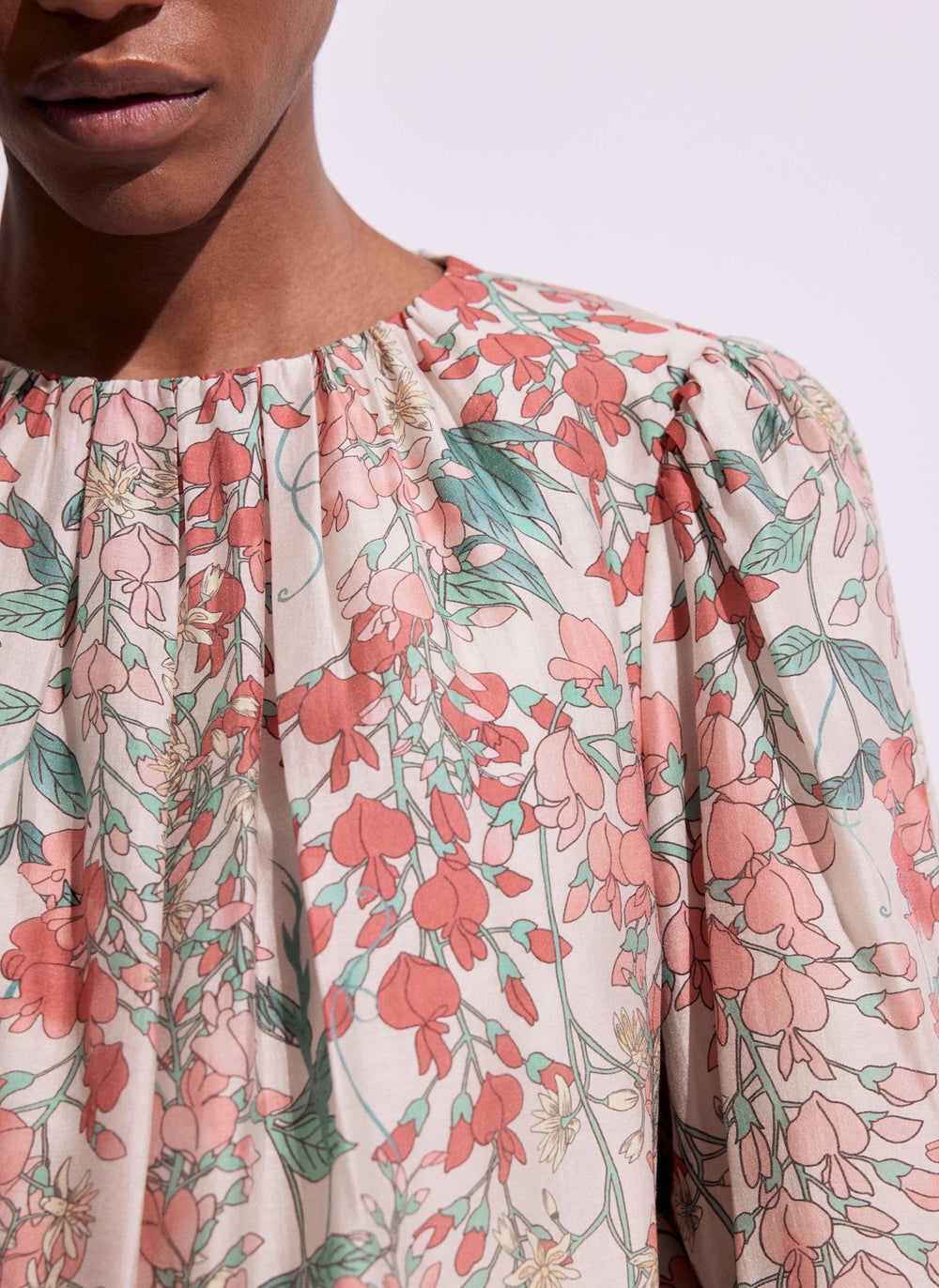 Pink Floral Print Top