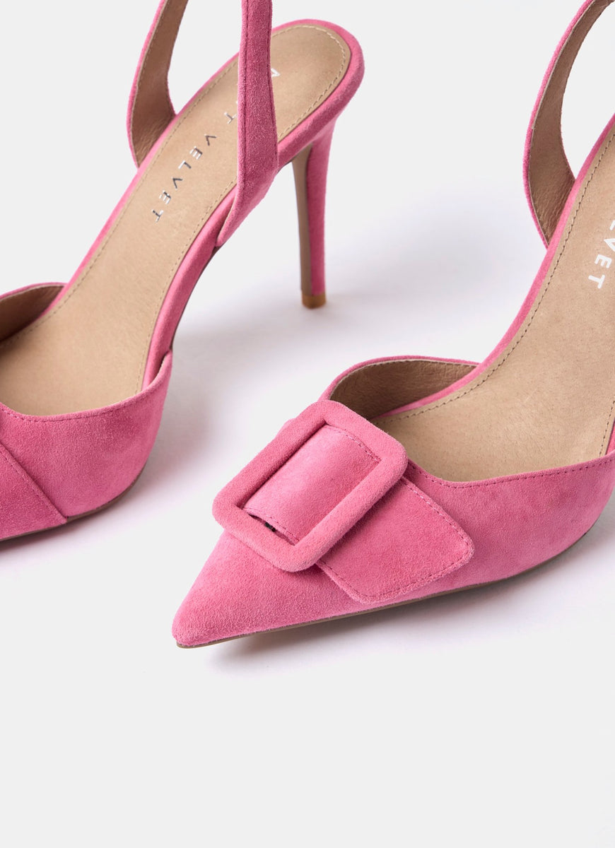 Pink slingback outlet heels