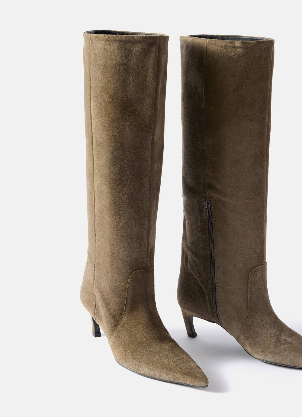 Piper Khaki Suede Long Boots