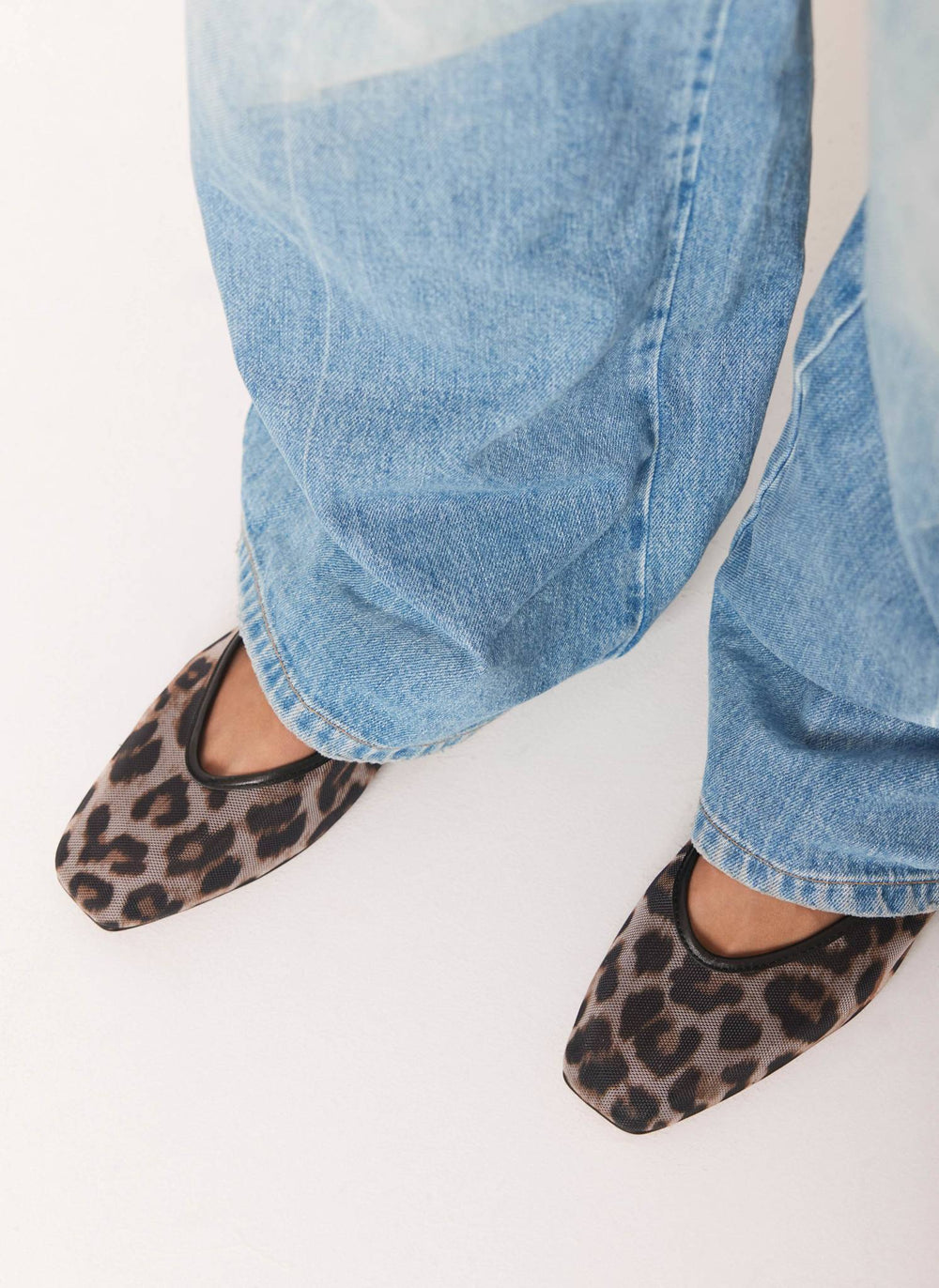 Piper Leopard Print Mesh Ballet Flat