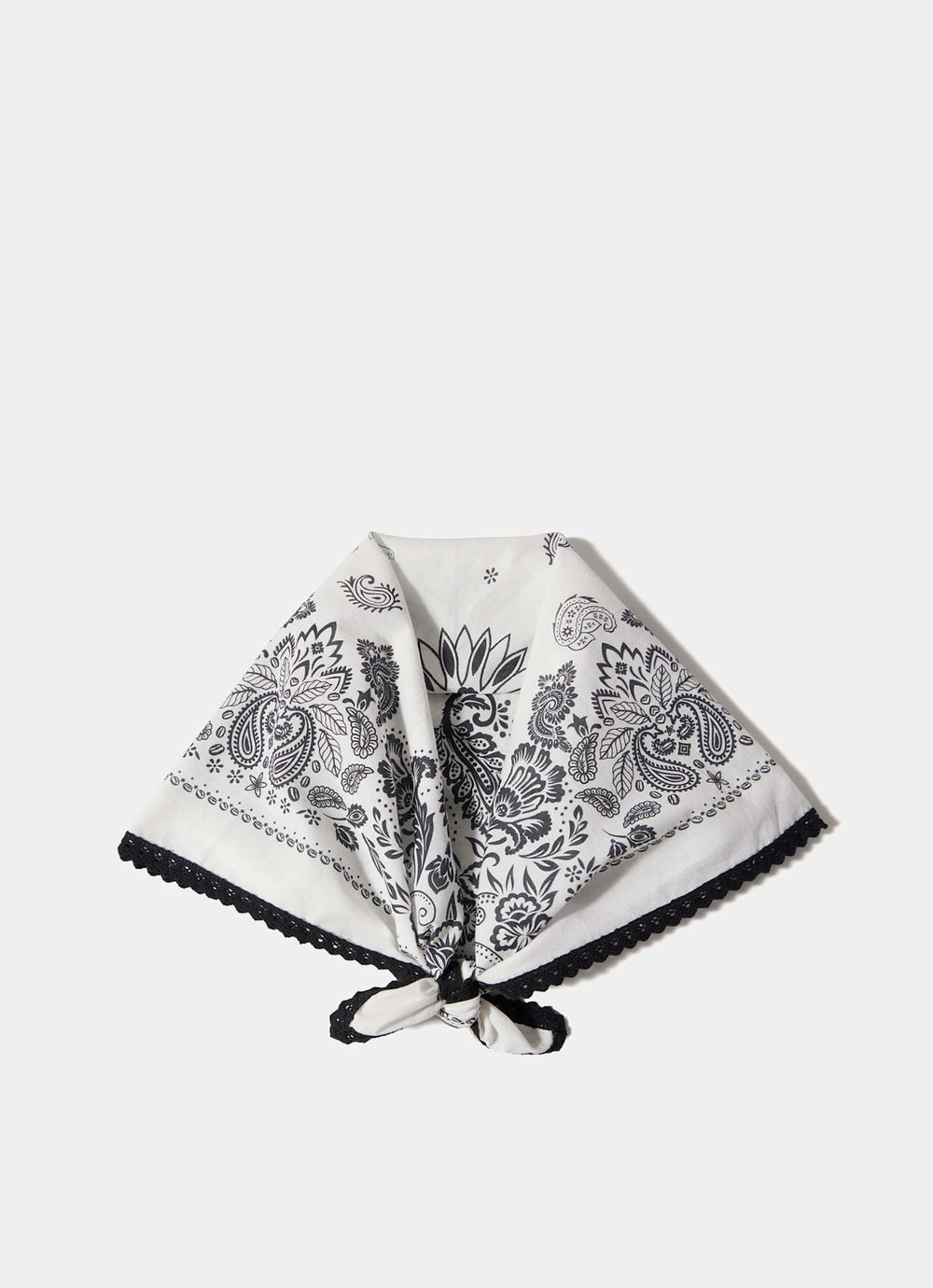 Pippa White Printed Neck Scarf