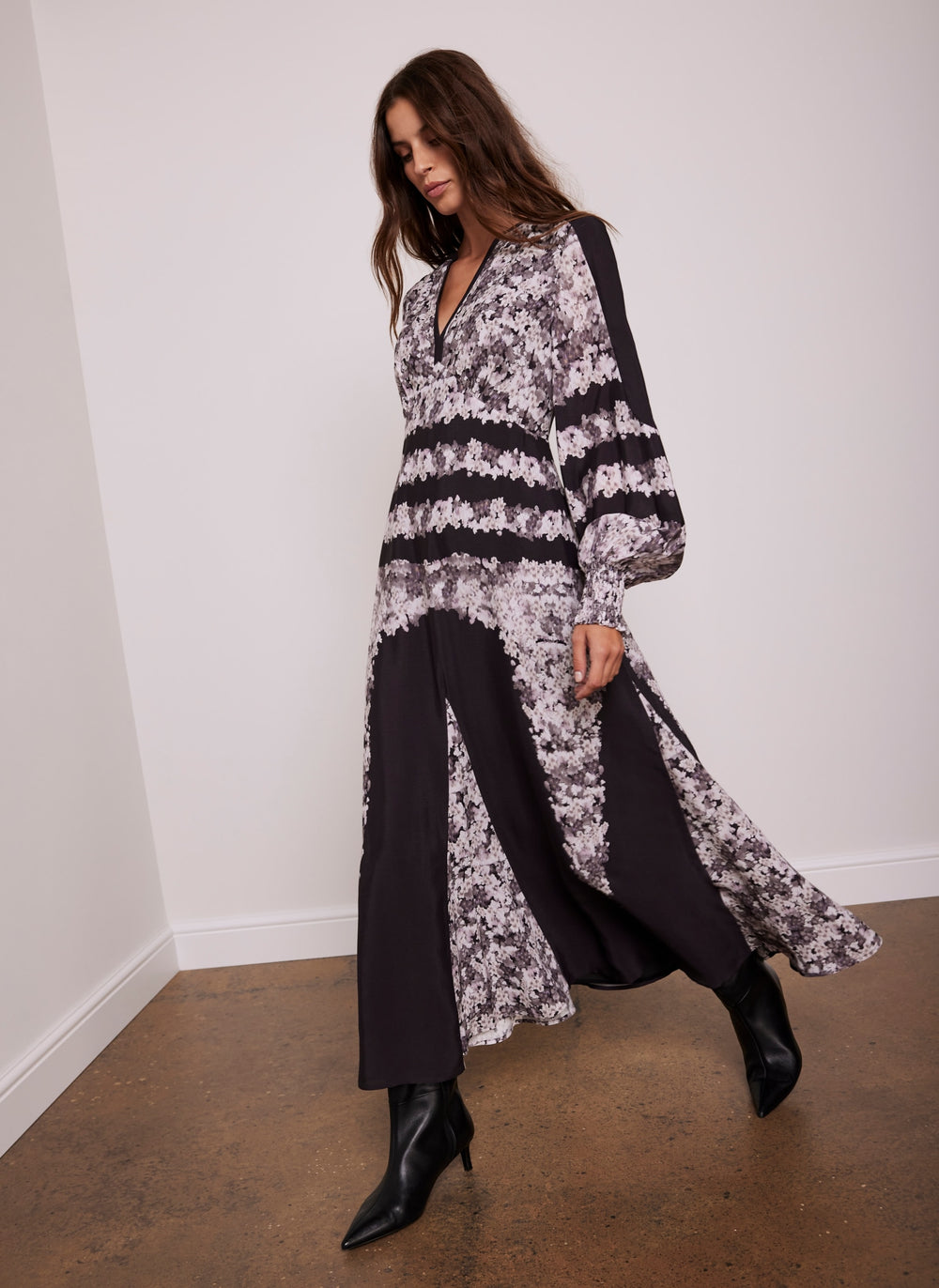 Black Printed Maxi Dress