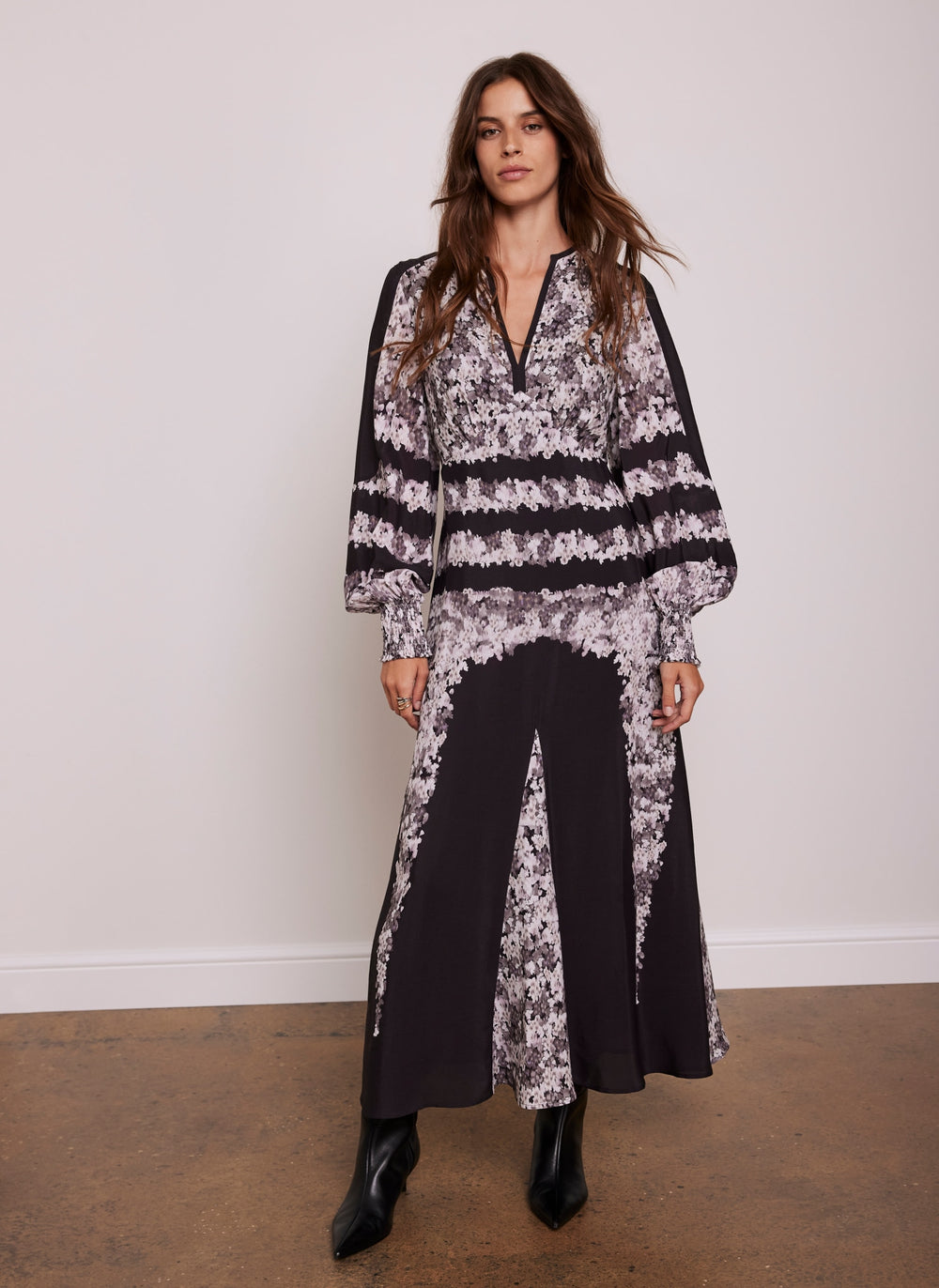 Black Printed Maxi Dress