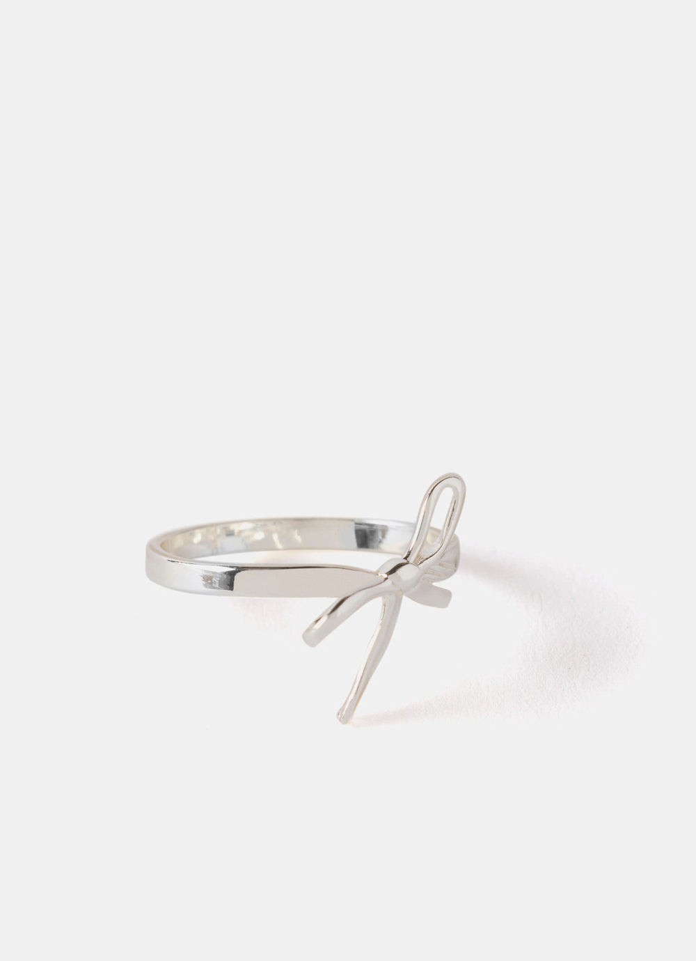Silver Plated Bow Ring