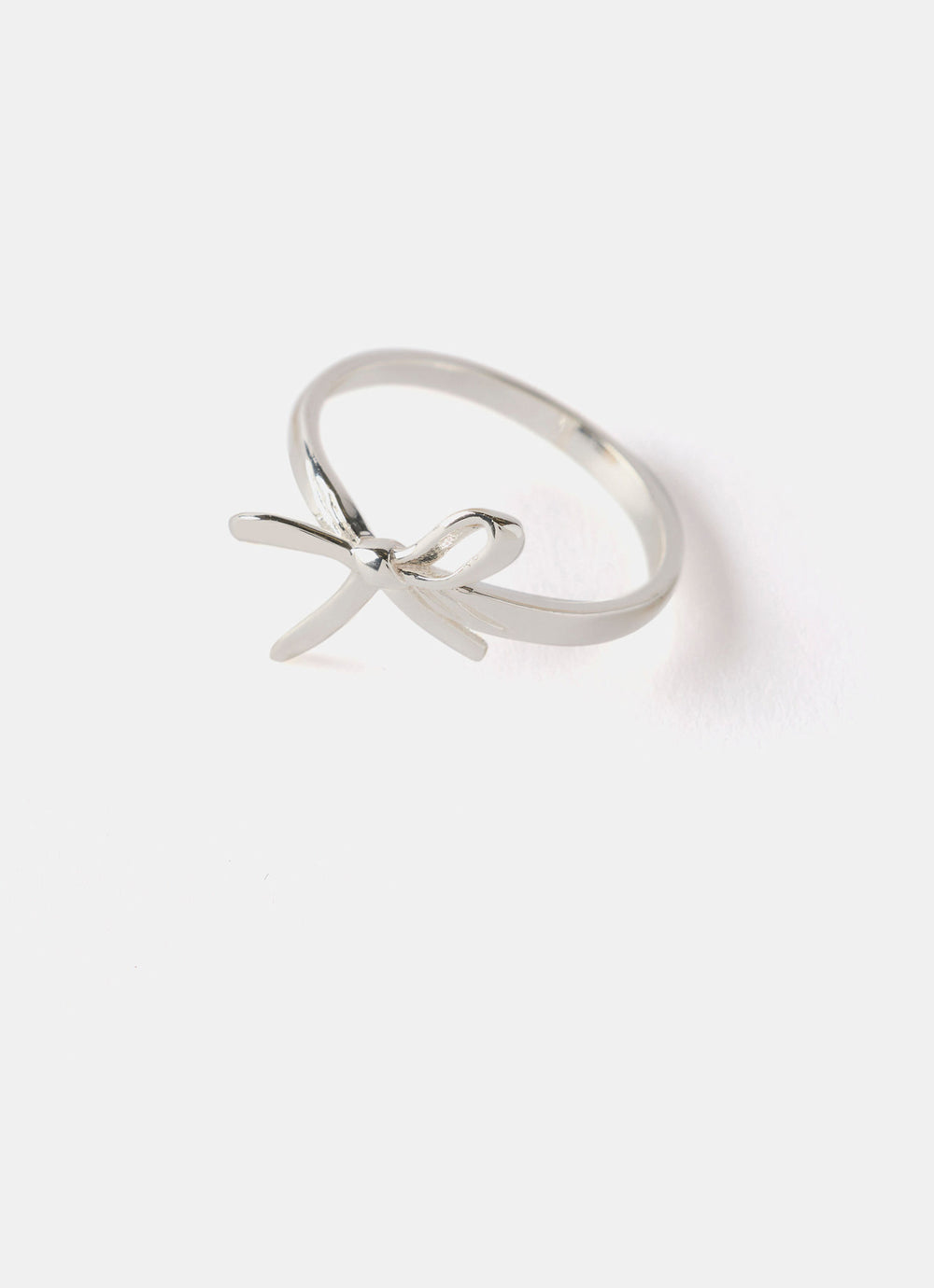 Silver Plated Bow Ring