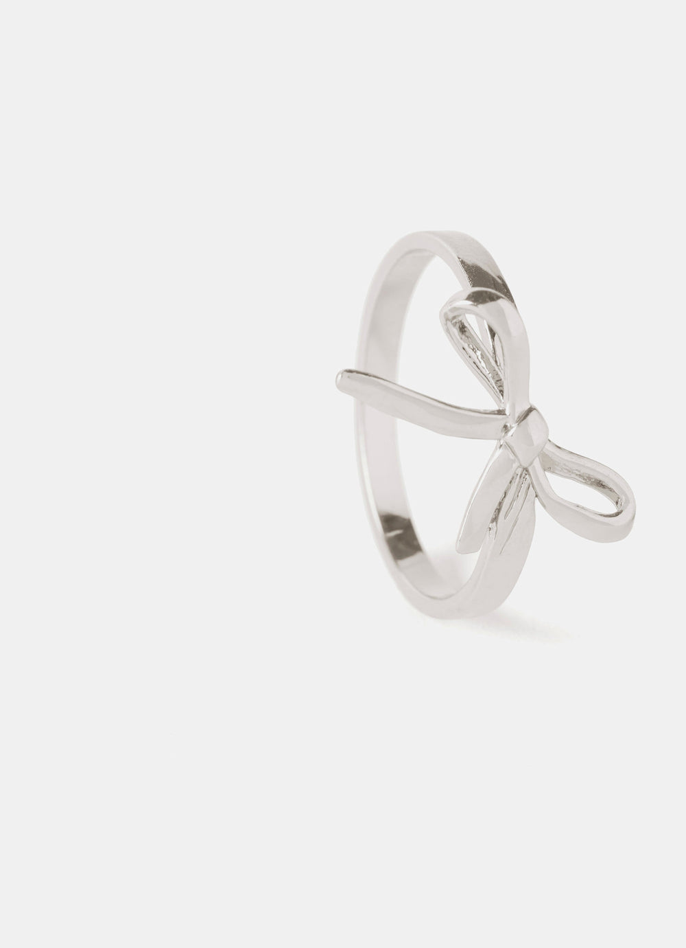 Silver Plated Bow Ring