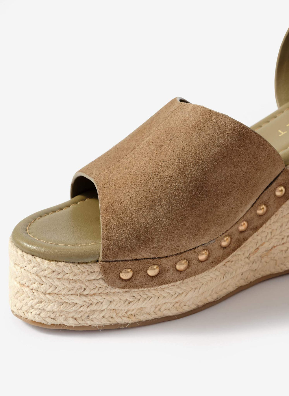 Raya Neutral Suede Espadrille Wedges