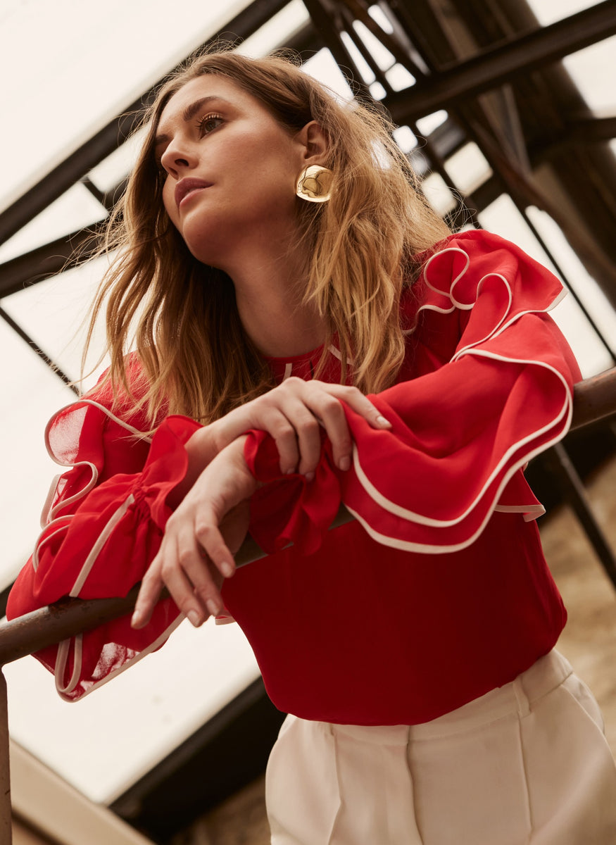 Mint velvet sales red blouse