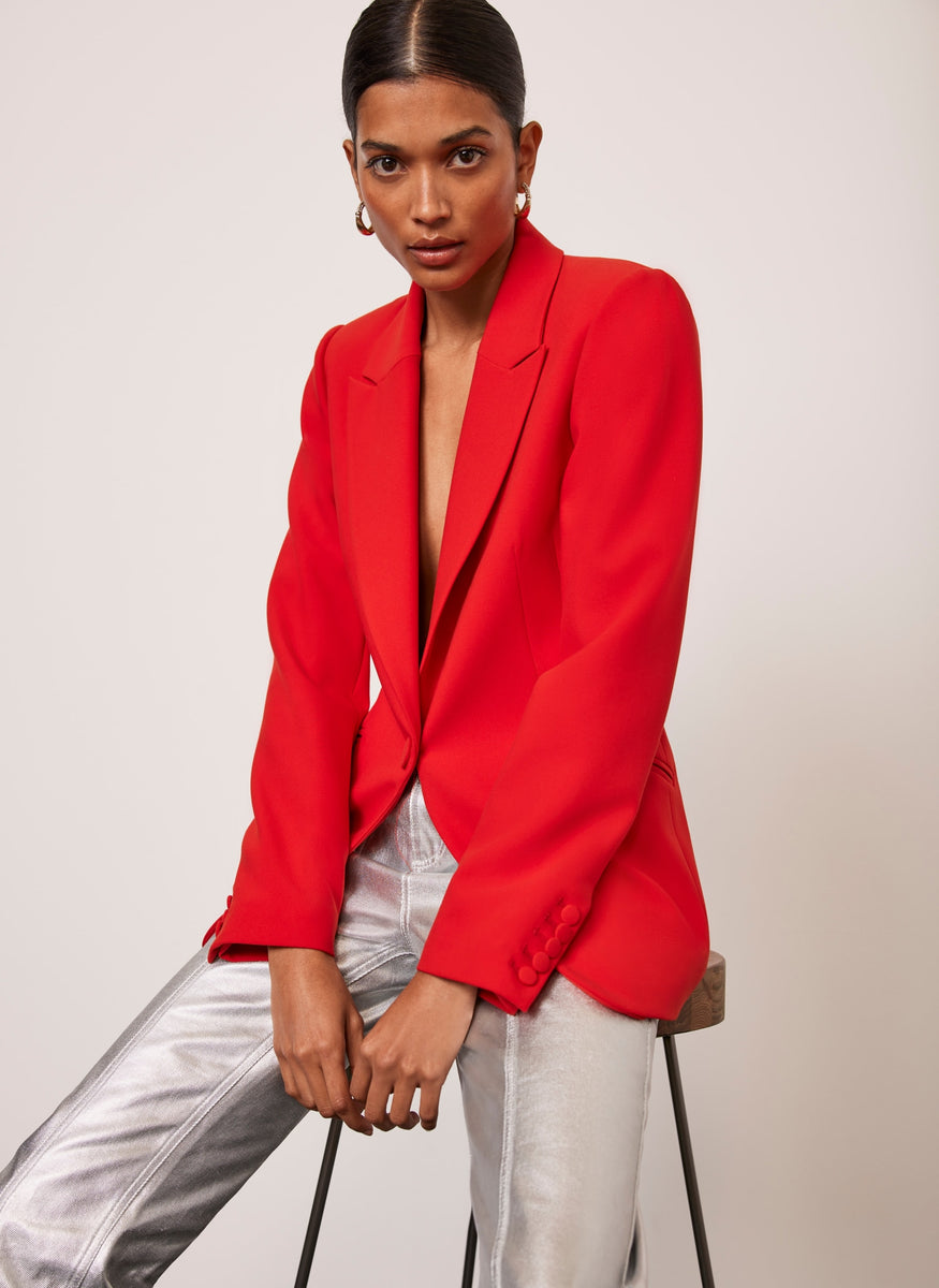 Red Corsage Blazer Mint Velvet
