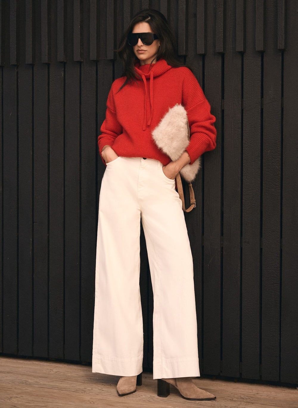 Red Hood Knit Jumper