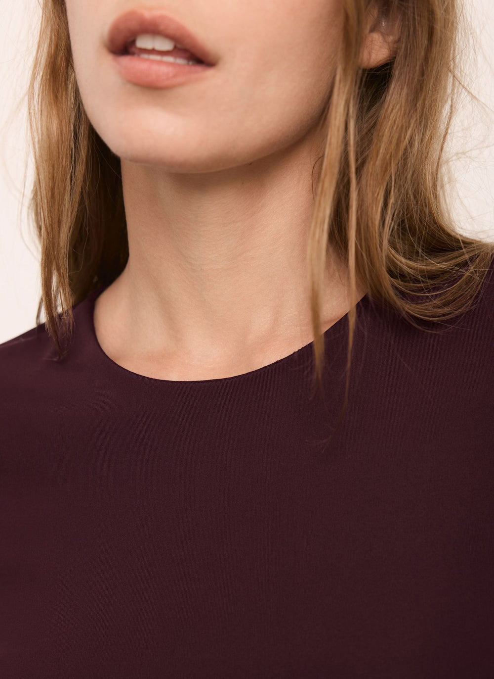 Burgundy Long Sleeve Layering Top